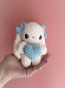 Nerta zuikutė "Bella" su širdele(14cm) Nerta zuikutė "Bella" su širdele(14cm)