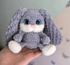 Nertas dviejų spalvų zuikutis  (15cm)