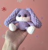 Nertas dviejų spalvų zuikutis  (15cm)