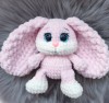 Nertas dviejų spalvų zuikutis  (15cm)