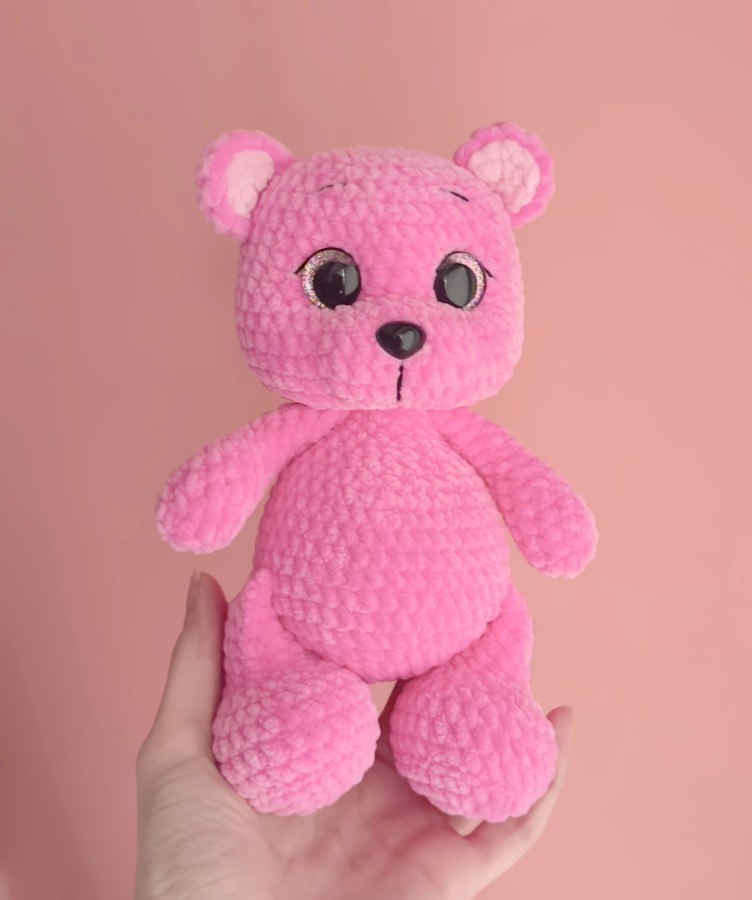 Nertas spalvotas meškiukas (23cm )