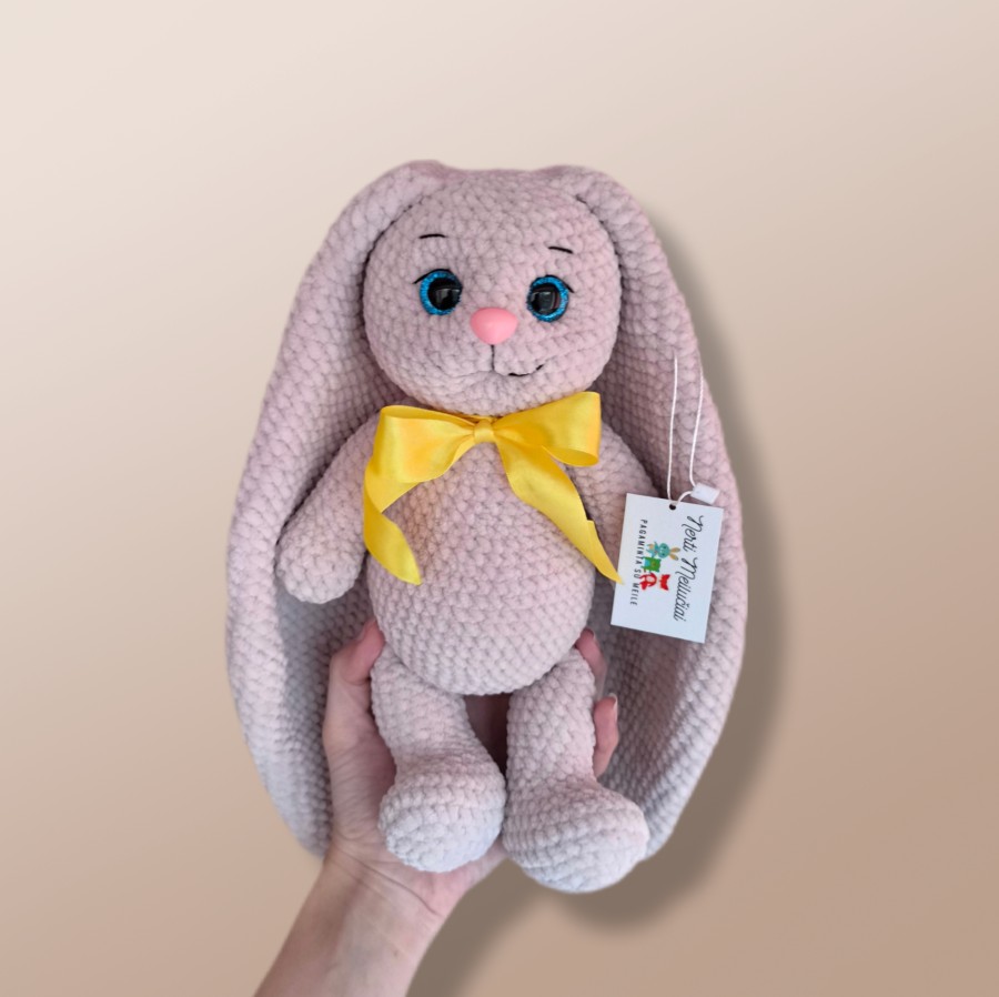 Rankų darbo vienspalvis ilgaausis zuikis (30 cm) Rankų darbo vienspalvis ilgaausis zuikis (30 cm)