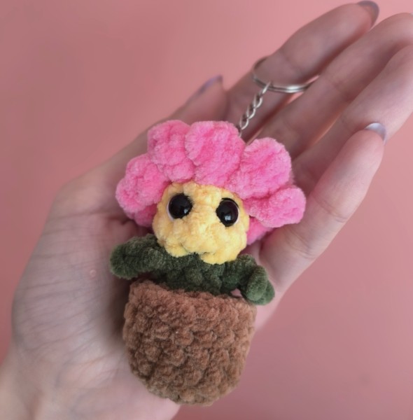  Pakabukas- Gėlytės vazonėlyje (8cm)
